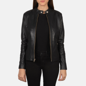 Black leather jacket