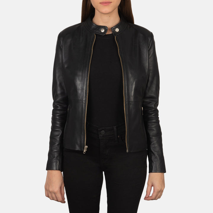 Black leather jacket