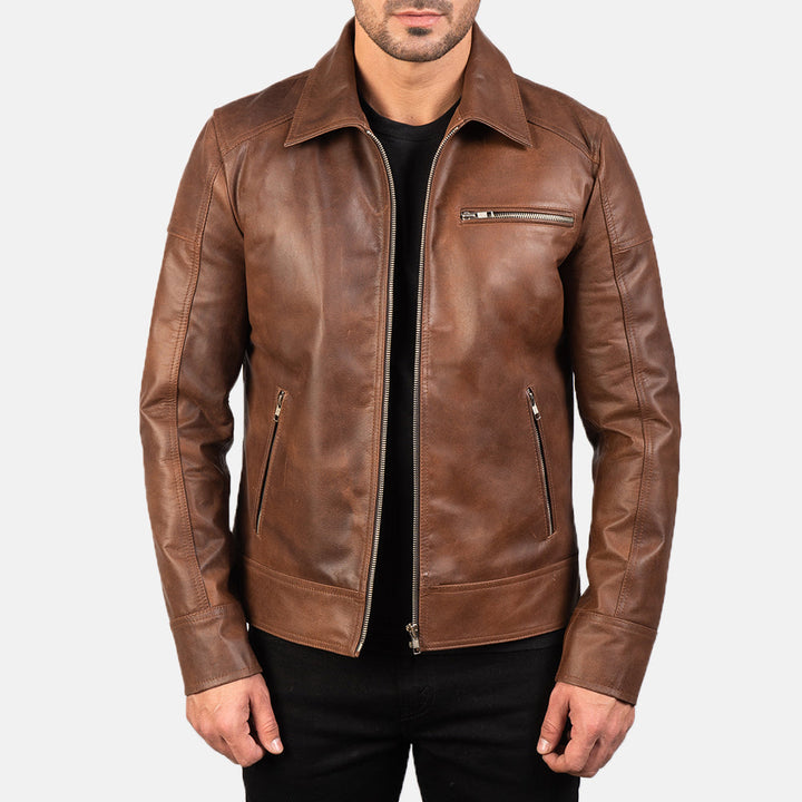 Brown Biker jacket