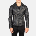 Black leather jacket